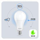3x Żarówka LED E27 A95 24W = 200W 3452lm 4000K Neutralna 260° lumiled trzonek Edison, do lamp sufitowych i stojących