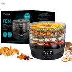 Suszarka do Grzybów Owoców Duża Ø34cm ariva FEN 500W 5 Tac XXL Timer Dehydrator żywności do ziół i warzyw, regulacja