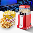 Maszyna do popcornu retro domowa urządzenie maszynka beztłuszczowa 1200W kino domowe dla dzieci, czerwony prażalnik