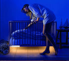 Taśma LED czujnik ruchu na baterie + USB do szafy mebli pod łóżko 100cm 1m oświetlenie nocne garderoba ciepła biel