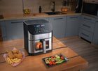 Frytkownica beztłuszczowa 1800W airfryer 8l nieprzywierająca 12 programów srebrny/szary