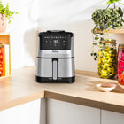 Frytkownica beztłuszczowa tefal Easy Fry Silence EY552D 5 l Air Fryer srebrny/szary