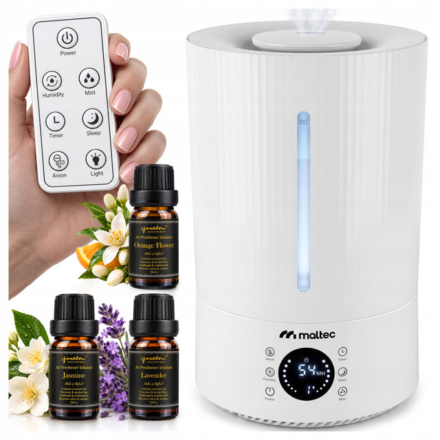 Nawilżacz powietrza jonizator 5l aromaterapia dyfuzor olejki zapachowe 3W1 nawilżacz ultradźwiękowy 25 w