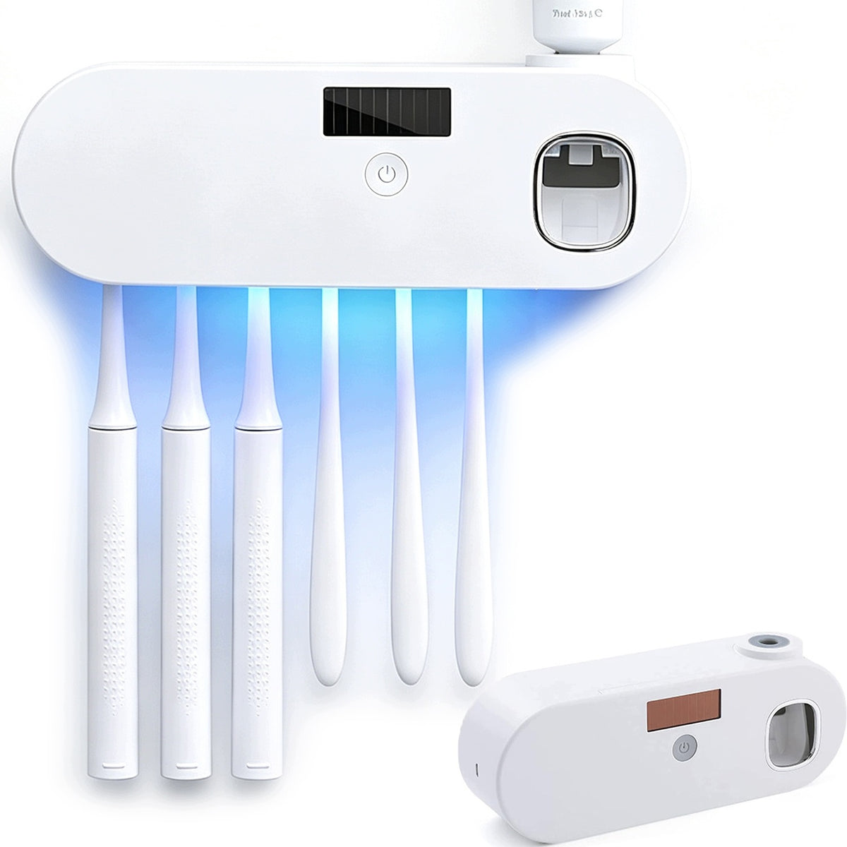 Dozownik i wieszak na szczoteczki UV sterylizator szczoteczek do zębów USB akcesorium łazienkowe do higieny jamy ustnej