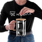 Zaparzacz do herbaty kawy ziół tłokowy kawiarka dzbanek szklany sitko 800ml French press, praska, 4 filiżanki, można
