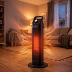 Termowentylator kolumnowy 2000W grzanie i chłodzenie obrotowy maksymalna czarny