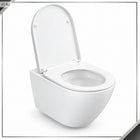 Miska WC wirowa wisząca bezkołnierzowa serrada deska wolnooopadającą Biała toaleta podwieszana do łazienki odpływ