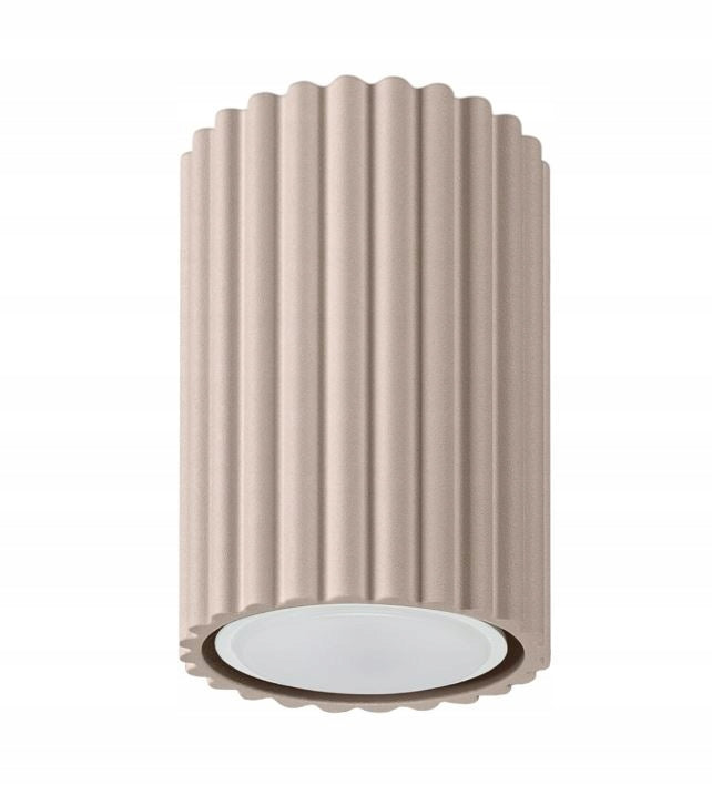 Plafon tuba sufitowa karbon 10cm taupe SL.1758 sollux okrągła oprawa oświetleniowa na żarówkę GU10, bez źródła światła