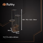 Kwietnik Stojący Stojak na Kwiaty Kwiatki Rośliny Metalowy Loft 5 Poziomowy brązowy, czarny