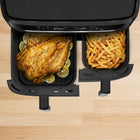 Frytkownica beztłuszczowa tefal EY942B XXL 11l 2700W dwukomorowa Air Fryer szary