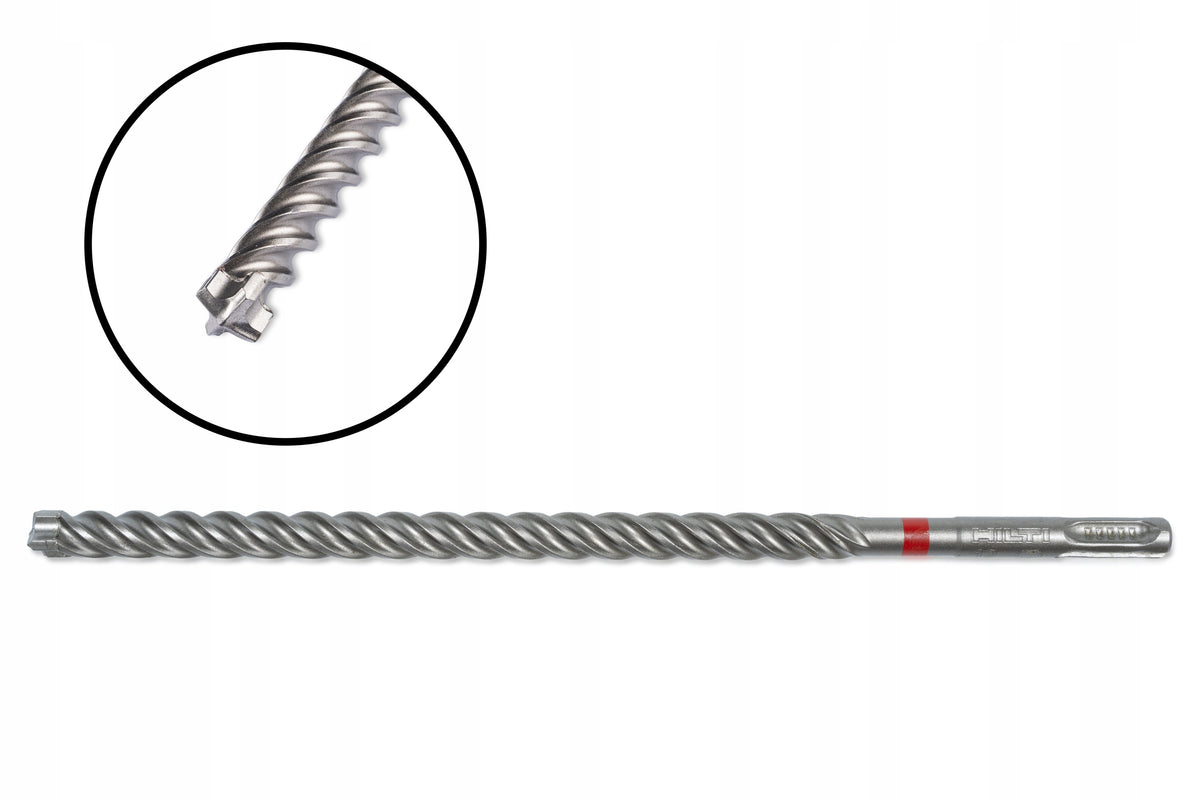 Wiertło do betonu SDS Plus Hilti 12x220mm udarowe do żelbetu TE-CX do cegły, ceramiki i kamienia, przebiciowe spiralne