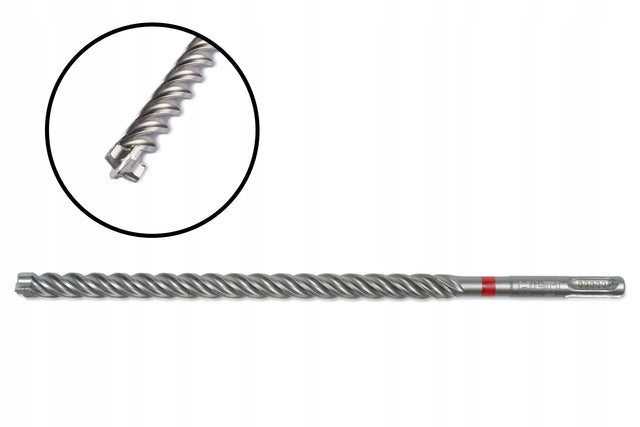 Wiertło do betonu SDS Plus Hilti 12x220mm udarowe do żelbetu te-cx do cegły, ceramiki i kamienia, przebiciowe spiralne
