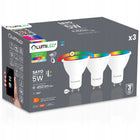 3X Żarówka LED GU10 5W = 40W RGB CCT Ściemnialna Inteligentna WiFi LUMILED lampa reflektorowa, 450 lm, neutralna barwa