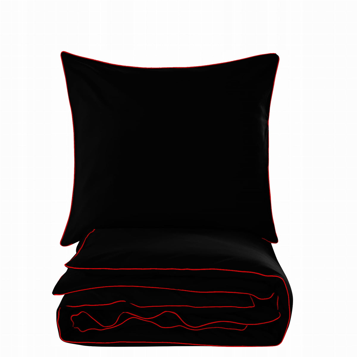 Pościel 140x200 +1 Poszewka 70x80 Komplet Pościeli basic prestige black poszwa na kołdrę, tekstylia sypialniane, gładki