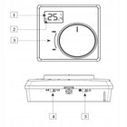 T-P2.1Z Przewodowy dwustanowy regulator pokojowy LCD 230V biały Tech bezprzewodowy