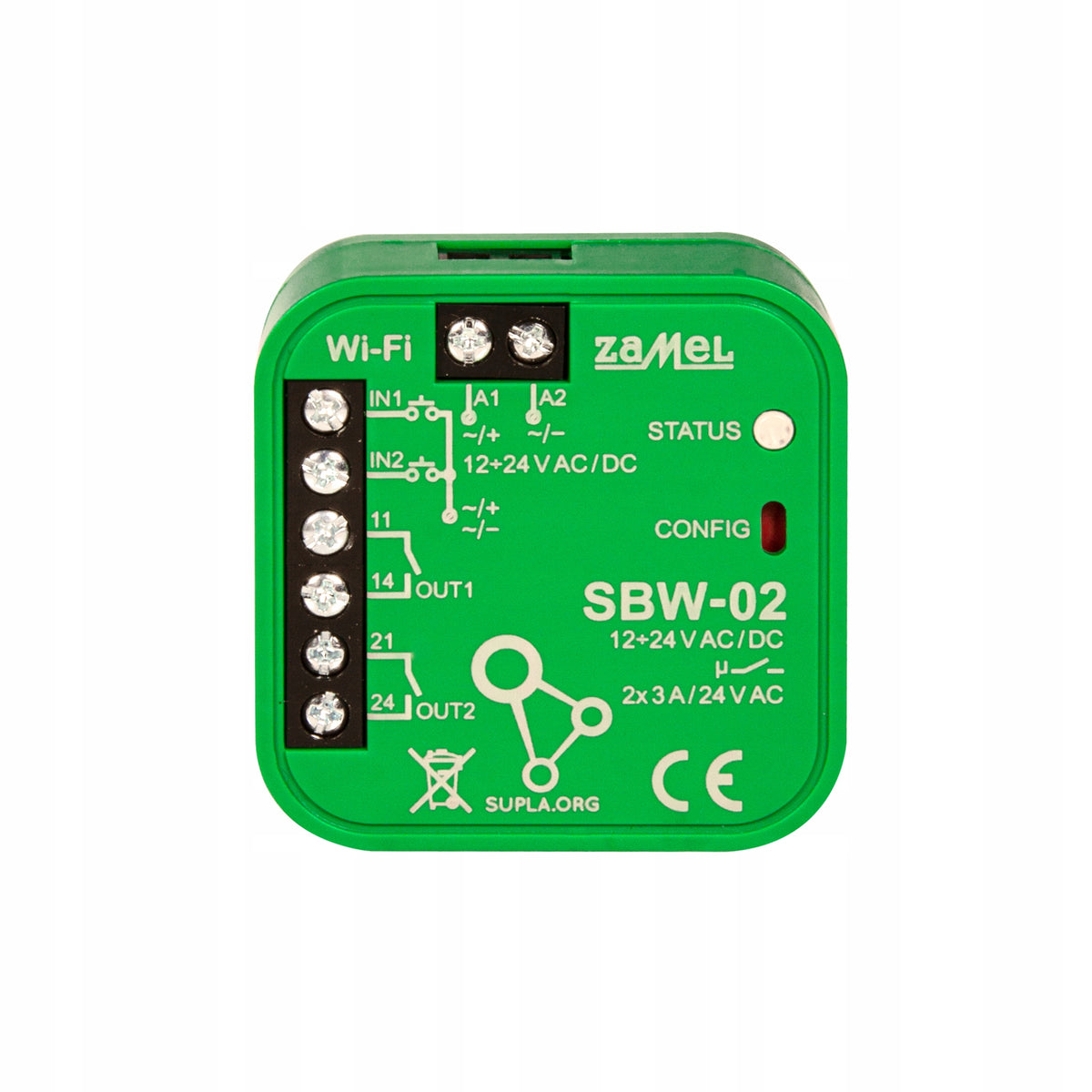 Sterownik 2 wejścia bramy furtki wi-fi supla zamel SBW-02 moduł inteligentnego domu, zdalne sterowanie napędami