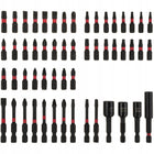 ZESTAW UDAROWYCH KOŃCÓWEK ŚRUBOKRĘTOWYCH 1/4'' BITY BIT 25/50 MM UDAR 54 EL do wkrętarki, groty HEX PH PZ płaskie