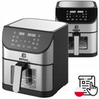 Frytkownica beztłuszczowa AIR fryer frytownica duża misa 8l XXL mocna 1800W srebrny