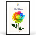 Ramka na zdjęcia 70 x 100 cm czarna, z naturalnego drewna oprawa fotografii, dekoracja ścienna do portretu