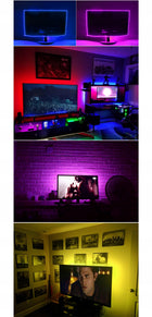 Taśma LED RGB USB + pilot podświetlenie telewizora TV SMD 5050 4x 50cm = 2m oświetlenie witryn meblowych 5V
