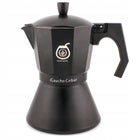 Kawiarka Zaparzacz do Kawy Gaz Indukcja 6 Filiżanek Espresso aluminiowa czarna moka 300 ml do parzenia małej czarnej