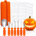 DEKORACJE HALLOWEEN ZESTAW NARZĘDZIA DO WYCINANIA RZEZBIENIA W DYNI Szablon akcesoria carvingowe, drążenie, wykrawanie