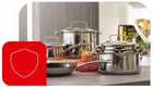 Garnek z pokrywą wysoki TEFAL Duetto 22cm indukcja 22 cm 6.1 l /Wzór stal nierdzewna
