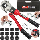 Praska zaciskarka do RUR PEX hydrauliczna matryce v+u+th 15-32MM + walizka instalacje wodne i grzewcze, ręczna