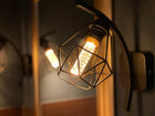 Kinkiet ścienny lampa ścienna DIAMOND vintage loft czarny kinkiety lampy oprawa metalowa, 1 punkt światła, gwint E27