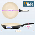 Patelnia granitowa do smażenia duszenia vilde creamtica gaz indukcja 32 cm kuchenka ceramiczna i elektryczna, mycie w
