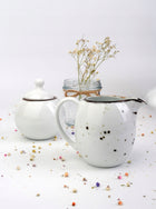 Bogucice kubek 500 ml Rustic Snow duży kubas kawy herbaty Alumina porcelanowy, biały, do mycia w zmywarce