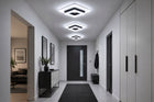 LAMPA SUFITOWA LED PLAFON CZARNY KWADRAT 20W CCT 3 BARWY 3000-6000K oprawa metalowa z wbudowanym źródłem światła do