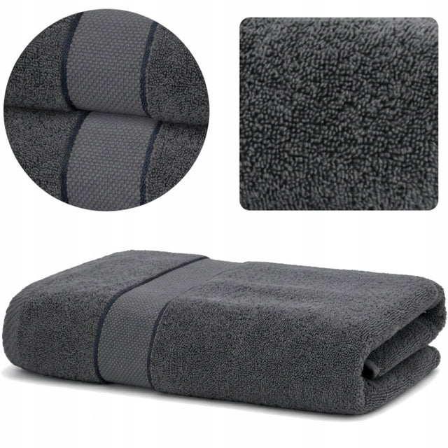 Ręcznik kąpielowy 70x140 15KOLORÓW 100 bawełna 500g duży gruby hotelowy SPA szybkoschnący z bordiurą na prezent frotte chłonny do łazienki 70x140 cm