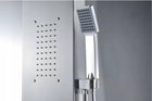Panel prysznic bateria deszczownica hydromasaż zestaw prysznicowy srebrny kolumna natryskowa z termostatem stal