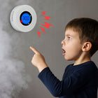 Czujnik czadu dymu detektor tlenku węgla CO2 LCD baterie certyfikowany 2w1 alarm bezprzewodowy, wykrywacz gazu