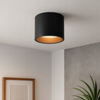 Lampa Sufitowa Oprawa Halogenowa LED GX53 Spot NATYNKOWA Kinkiet Reflektor czarna aluminiowa okrągła, pojedynczy punkt