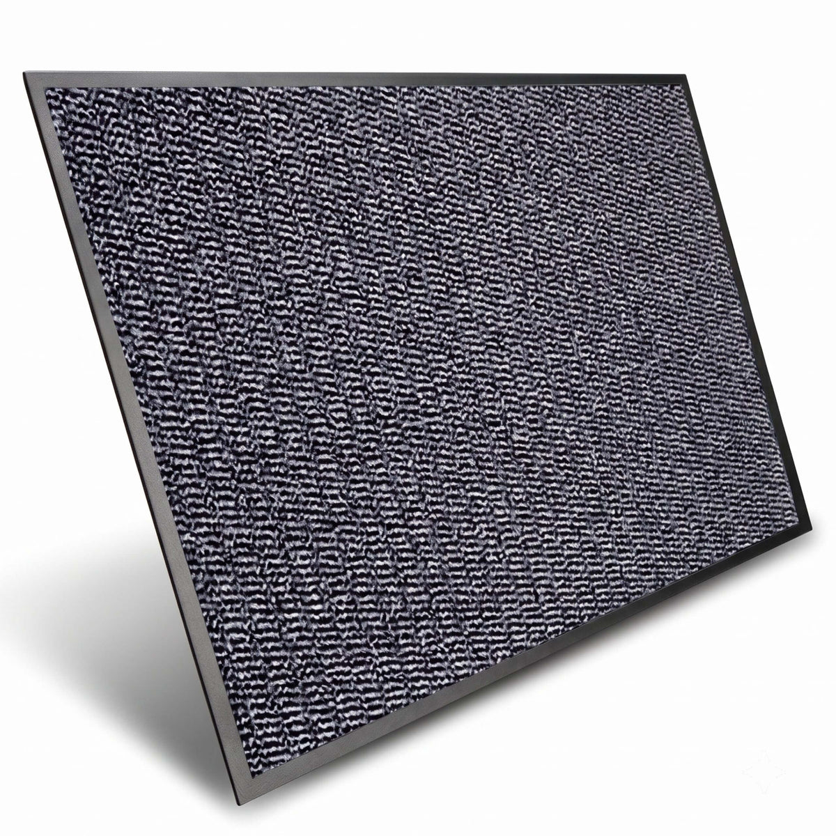 Wycieraczka pod drzwi zewnętrzna wewnętrzna gumowa wejściowa 60X90 CM mata do obuwia, czarna PVC tekstylna, grubość 6 mm