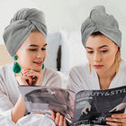 Ręcznik turban do włosów z mikrofibry, szybkoschnący, zestaw 3 sztuk BOTC czapka do osuszania po kąpieli, 25x65 cm