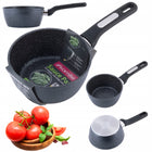 Rondelek 18 cm garnek garnuszek rondel marmurkowy GAZ indukcja kamille aluminiowy 1,5 l do sosów, mleka i podgrzewania