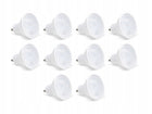 Zestaw 10x Żarówka LED GU10 10W neutralna 4500K komplet energooszczędna reflektor punktowy, 860 lm, do oświetlenia