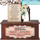 Pamiątka na rocznicę ślubu prezent jubileusz 5 10 20 25 30 35 40 50 drzewko dla rodziców i dziadków, dekoracja