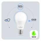 6x Żarówka LED E27 10W = 75W 1100lm 6500K zimna biała premium EMC2 lumiled źródło światła, żarnik do lamp z dużym