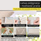 Roleta rzymska Ivora inwazyjna 160x175 cm kość słoniowa półzaciemniająca osłona okienna z poliestru