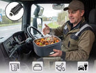 Elektryczny lunch box termos obiadowy samochodowy podgrzewany 1.5l śniadaniówka, pojemnik na jedzenie do pracy, zielony