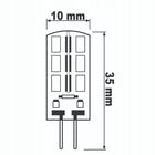 10x Żarówka LED G4 Kapsułka 2W = 20W 200lm 3000K Ciepła 360° 12V lumiled zamiennik halogenowej, źródło światła