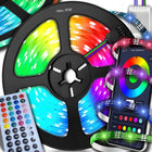 Taśma LED RGB 10m Ledy 5050 Listwa 230v 12v kolorowa na pilota + aplikacja pasek świetlny do wnętrz, oświetlenie