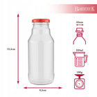 50x Butelki Szklane Na Sok kubuś 330ml zestaw butelka szklana + wieczko na lemoniadę i nalewki, do przechowywania