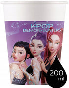 ZESTAW KUBECZKI TALERZYKI SERWETKI DEMON HUNTERS HUNTRIX KPOP URODZINY 36el papierowe naczynia jednorazowe na