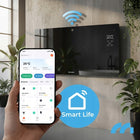 GRZEJNIK ELEKTRYCZNY KONWEKTOROWY SZKLANY ECO LED WIFI TERMOSTAT KONWEKTOR 804 mm 430 mm grzewcza czarny