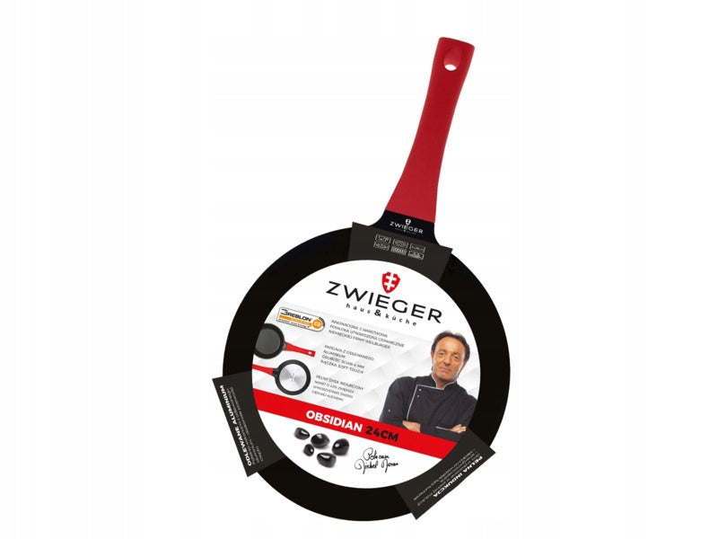 Patelnia ZWIEGER Obsidian 24 cm naczynie do smażenia, aluminiowa, okrągła, do kuchenki indukcyjnej